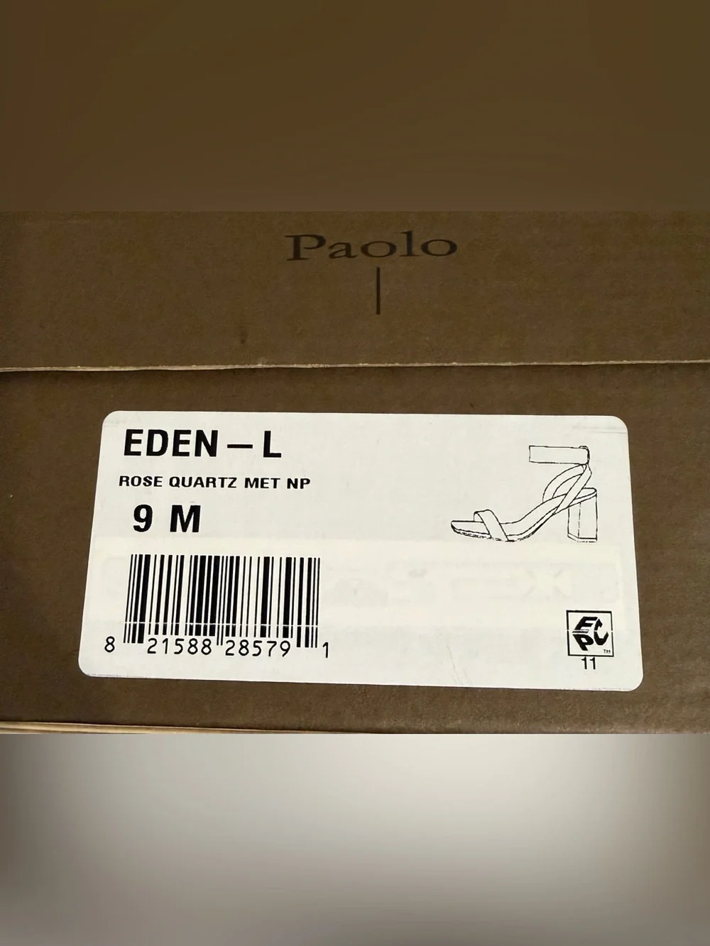 NWT Linea Paolo Eden-L Women's Metallic Leather Sandal - Size 9